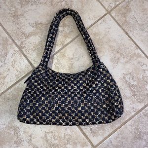 The Sak Black & Leopard Print Checkered Woven Bag